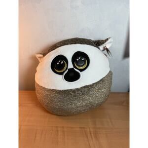 TY Squish-A-Boos Plush - LINUS the Lemur Oct 24 Birthday Stuffed Animal Toy 8”